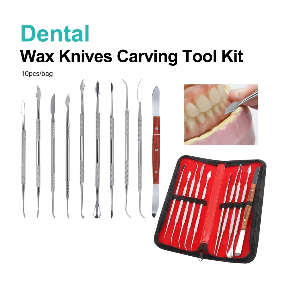 1 Set Dentals Spatula Plaster Knife Practical Stainless Steel Versatile Teeth Wax Carving Tool Set Dentistryl Instrument