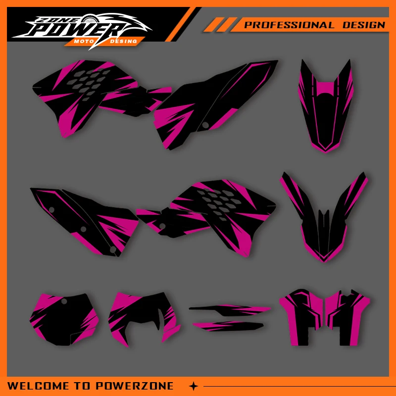 

POWERZONE Motocross Graphics Background Sticker For KTM SXF 2007-2010 EXC 2008-2011 250 300 350 400 450 Decal Kits Customized