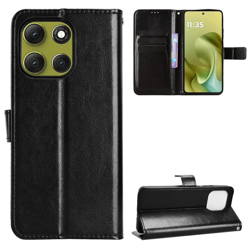 

Leather Wallet Phone Case For MOTO G86 G35 G45 G55 G56 G66J G66Y G75 5G Card Slot Cover
