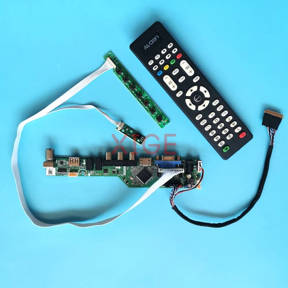 

LCD Driver Board Fit LTN156AT22 LTN156AT23 LTN156AT24 15.6" 40 Pin LVDS VGA+HDMI+AV+USB Laptop Screen Analog TV DIY Kit 1366x768