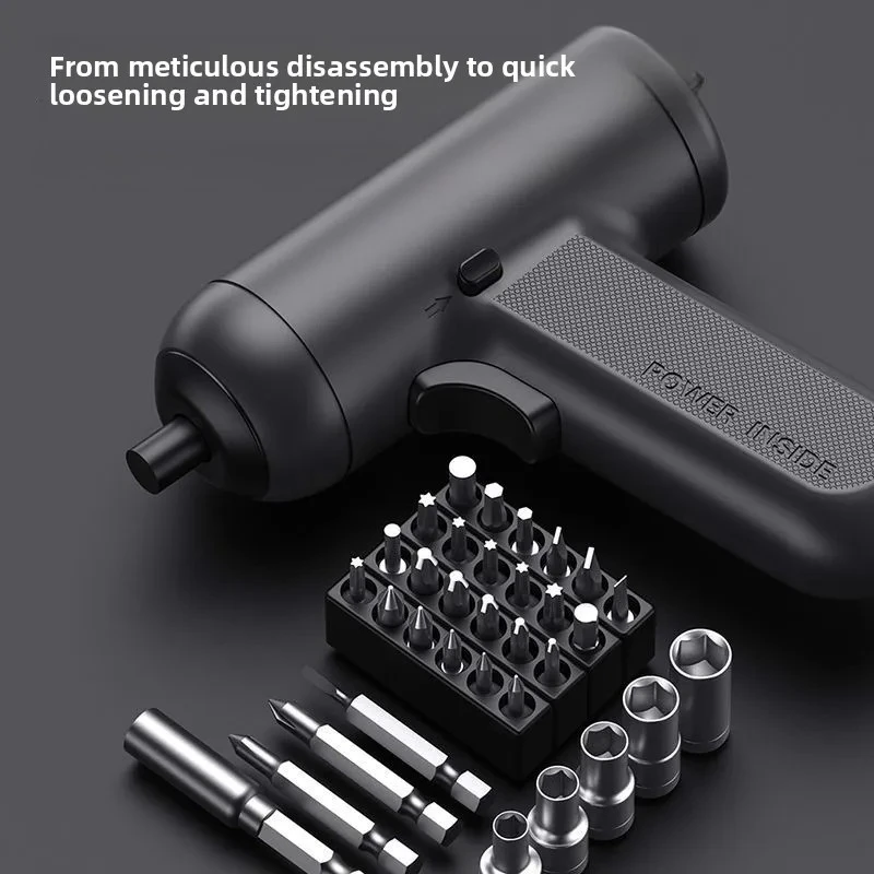 

Cordless rechargeable electric screwdriver set professional household small fully automatic screwdriver tool for various tasks