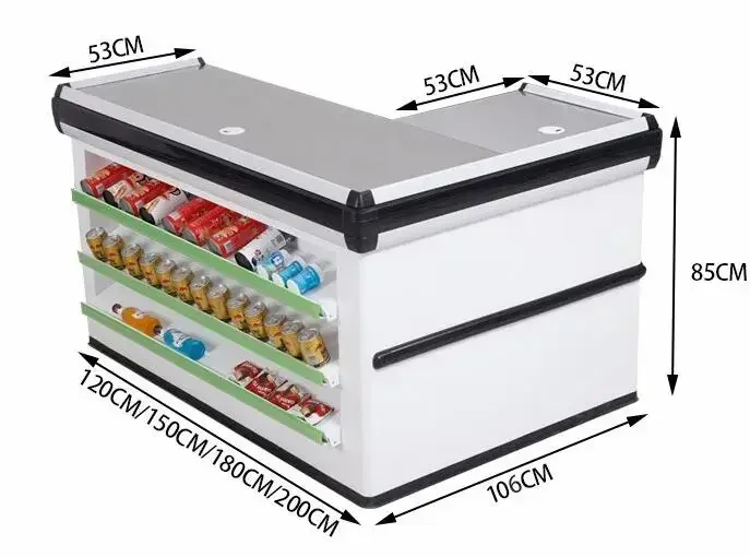 Small Storage Cashier Counter Supermarket Stainless Steel Countertop Simple Fast Checkout