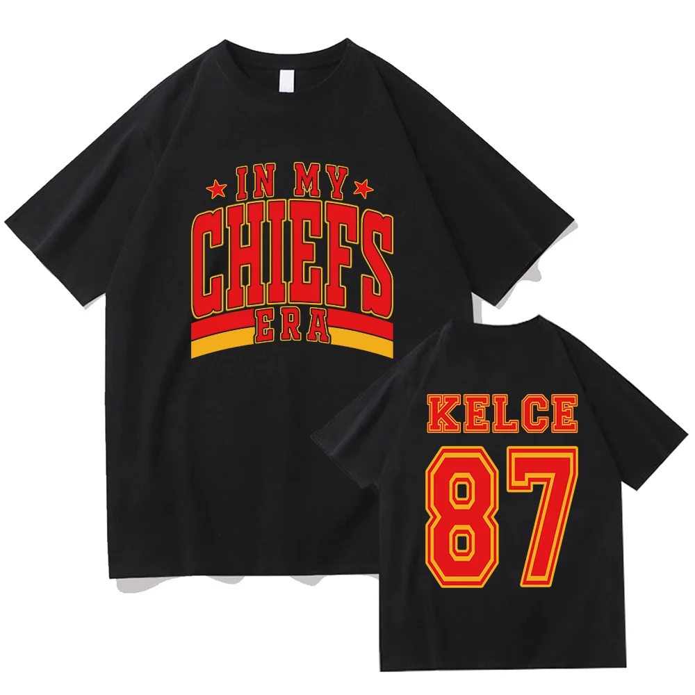 In My Chiefs Era Shirt Travis Shirt Travis Kelce Football Tee Women Man O-Neck Short Sleeve Shirt Gift for Fan