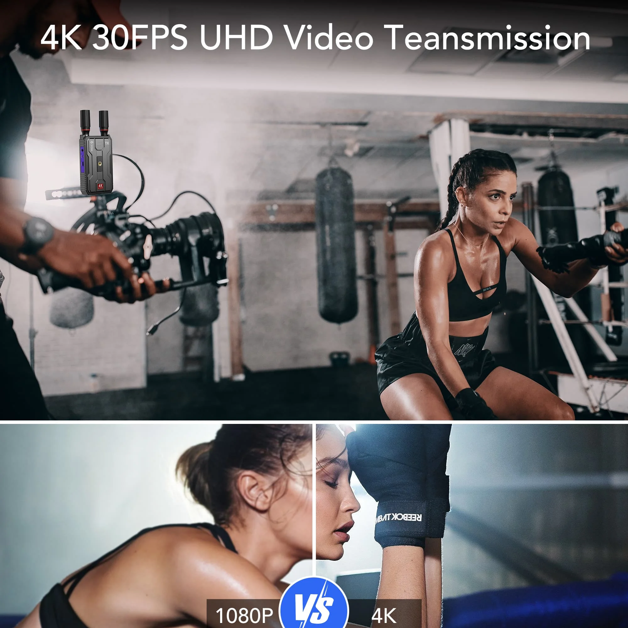 SYONG Wireless 4K Transmitter Tx Rx 400m Extender 1312FT Support 2.4G/5G Outdoor Shooting With Battery For Camera Projector