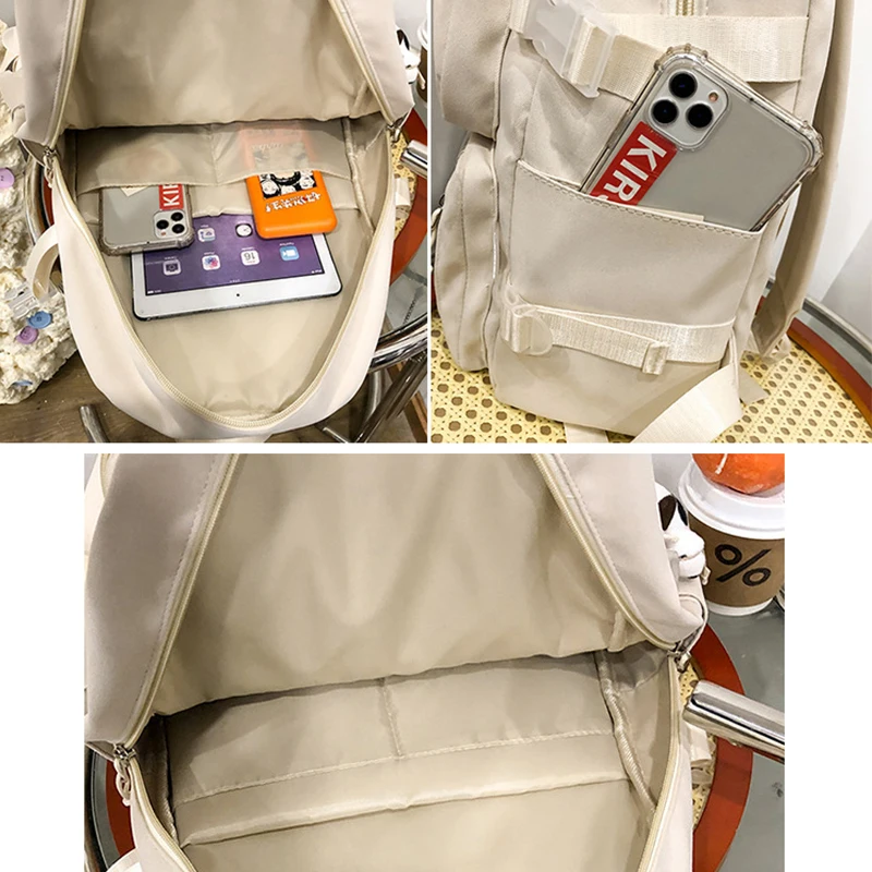 Sac à dos esthétique Harajuku pour filles japonaises, sacs d'école mignons pour étudiants, adolescentes, poches pour femmes, sac à dos pour ordinateur portable