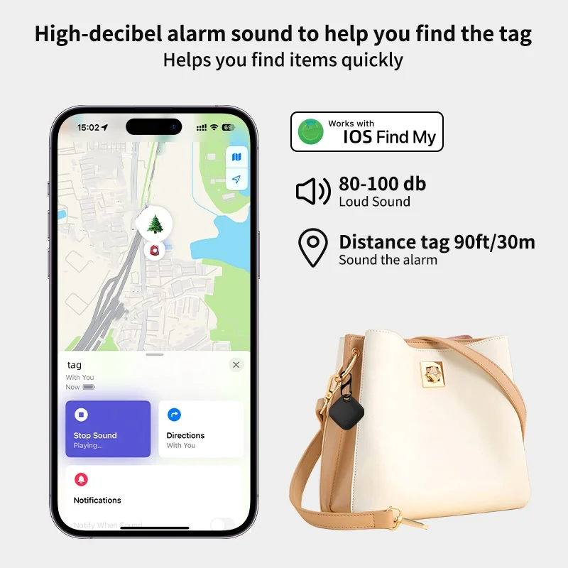 Mini Tracker Device For Apple Find My Wallet Smart Tracking Air Tag Finder Pet Car GPS Lost Smart Bluetooth Tracker IOS System