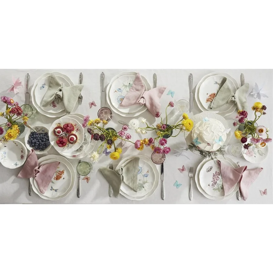 Butterfly Meadow 28-Piece Dinnerware Set, White