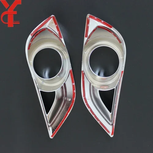 Imagen 2 del producto Parachoques delantero luz antiniebla cubierta de lámpara marco accesorios de coche para Mazda Bt50 2012 2013 2014 2015-2018 2019 YCSUNZ estilo cromo