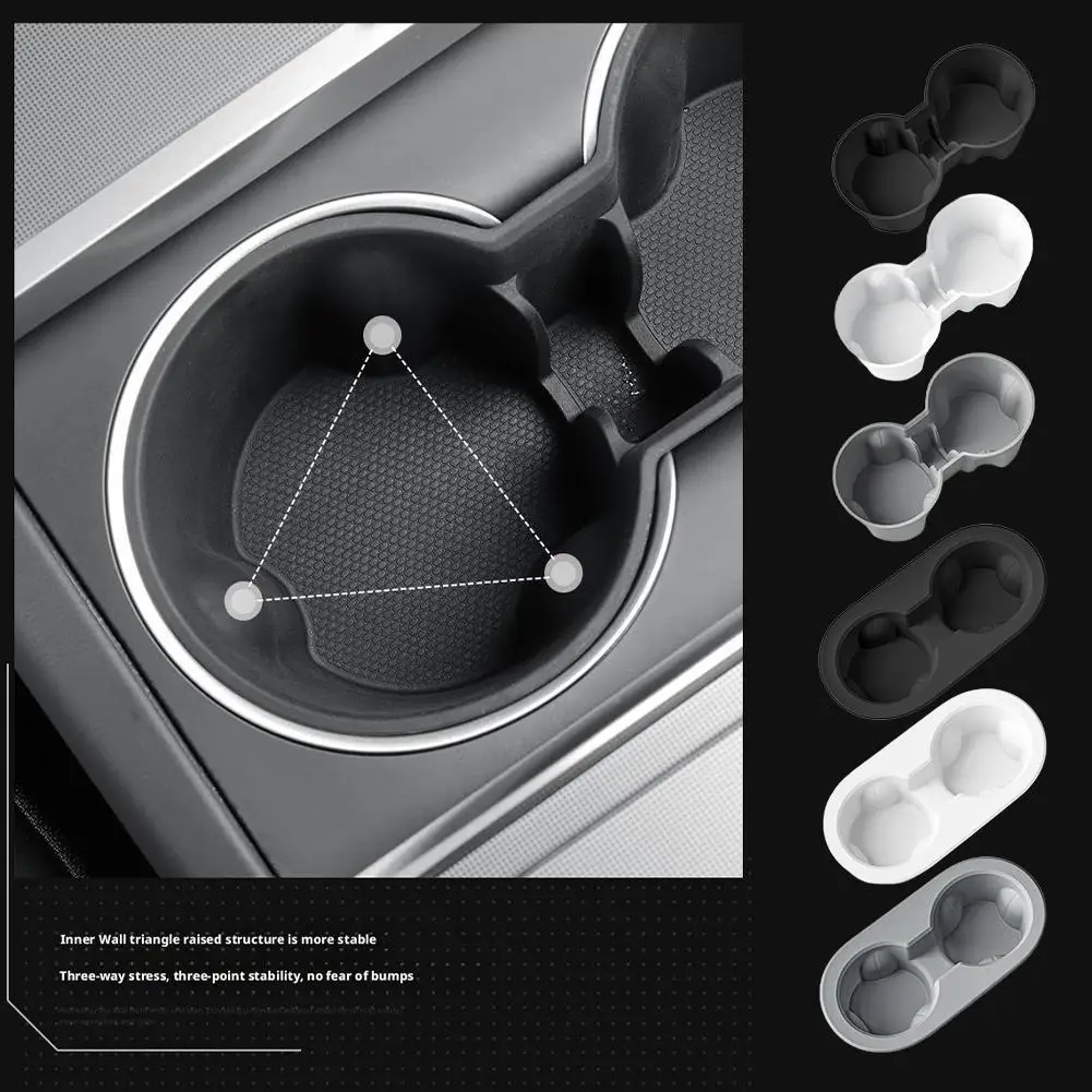 

Подстаканник для Tesla Juniper 2021, ящик для хранения центральной консоли, подлокотник, органайзер, нескользящая вставка, держатель для телефона, аксессуары W4S0