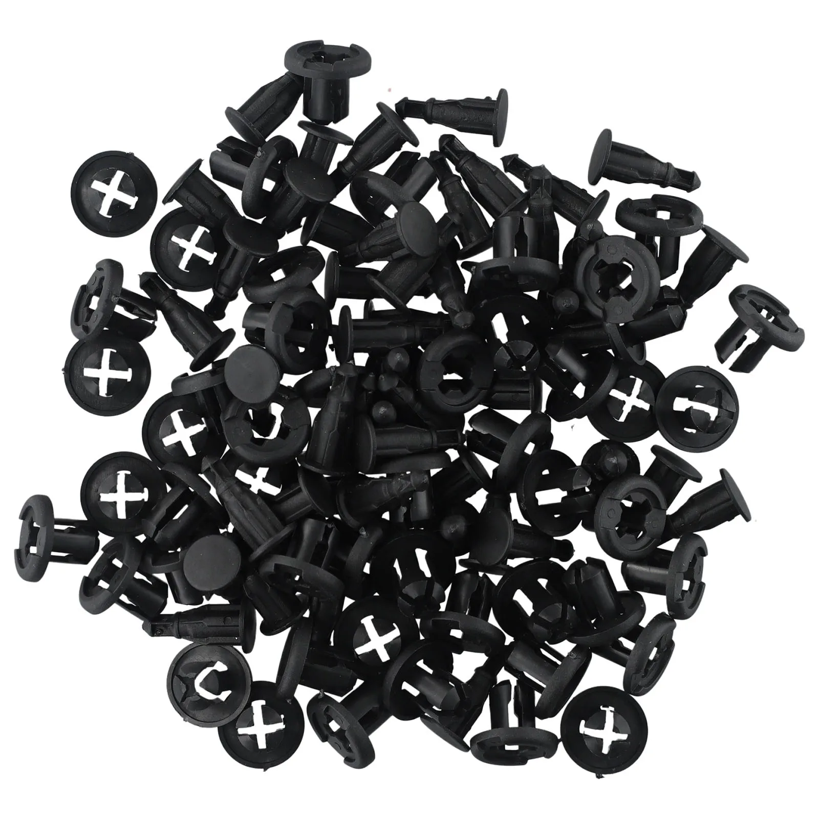 25pair 10mm Hole Car Nylon Rivet Fastener Bumper Clip Retainer Screw Fender  For Honda Civic For Pilot Bumper Retainer Clips