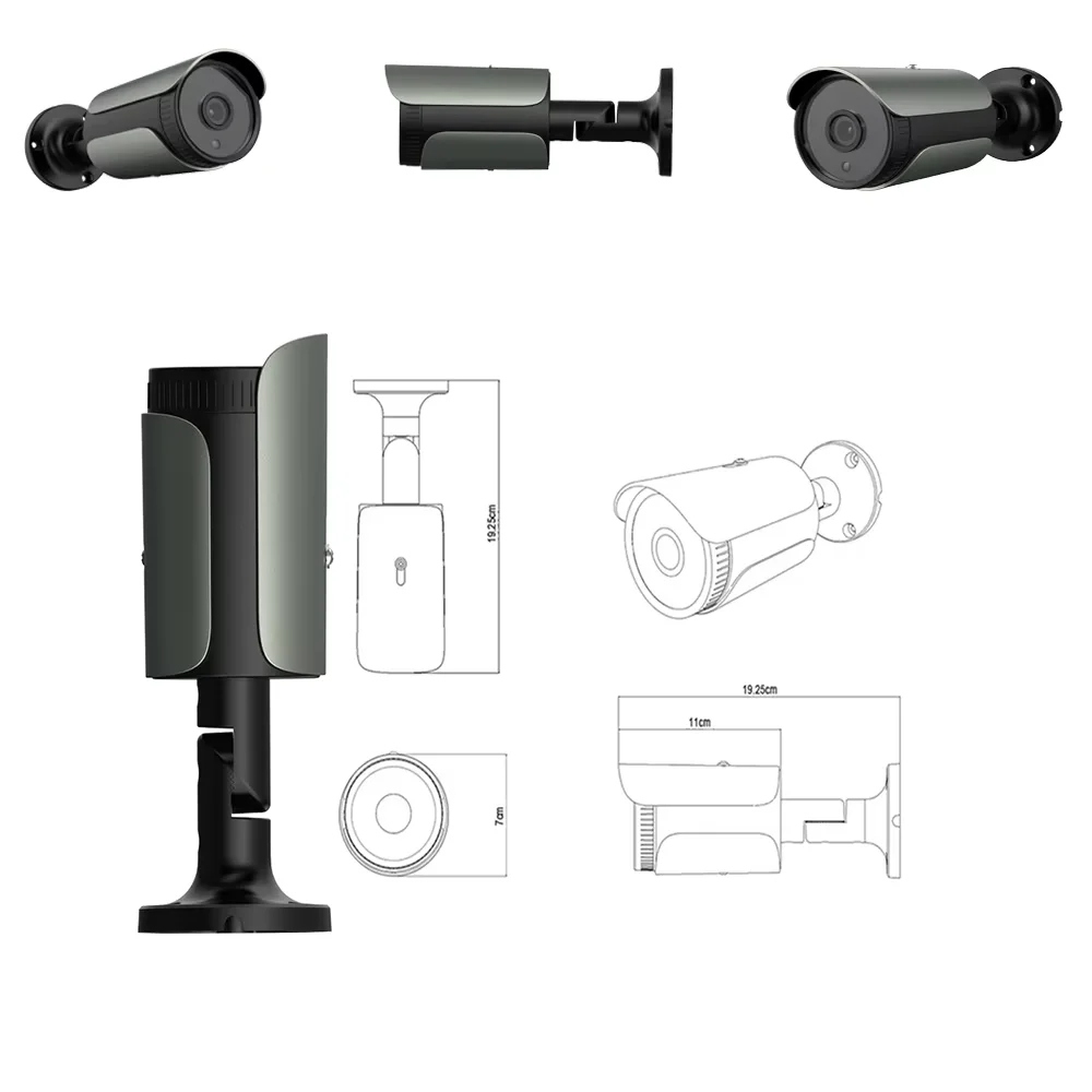 Imagem -05 - Hjt-onvif Bullet Cctv com Visão Nocturna Câmera de Segurança Detecção Humana ir Áudio Humano Exterior H.265 5mp Poe 36 mm