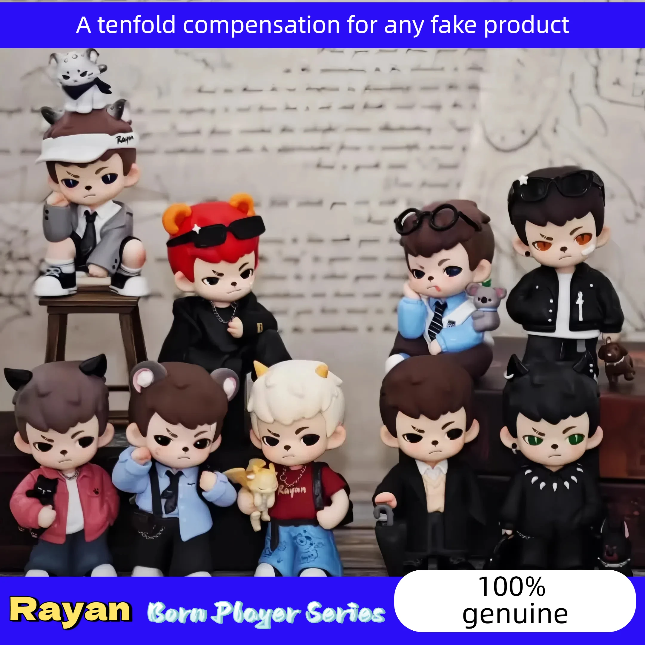 

The First Batch Of Authentic 4 Generation Rayan Brother Born Players Blind Box Tide Play Ornaments Handsome Hand Do Gift Men