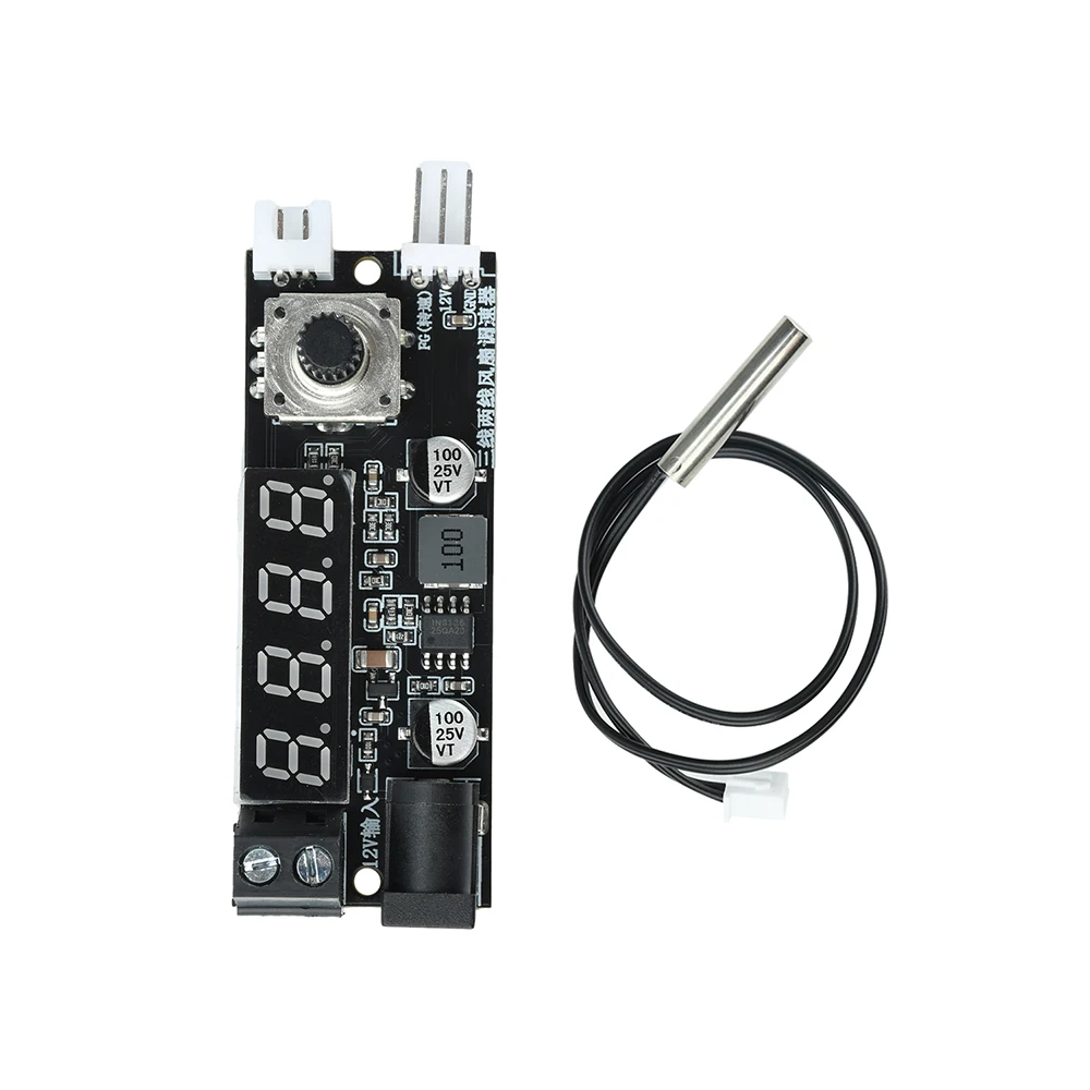 DC 5V 12V 5A PWM 4 Wire Fan Temperature Control Speed Module For PC Computer Noise Reduce Module Type C Port