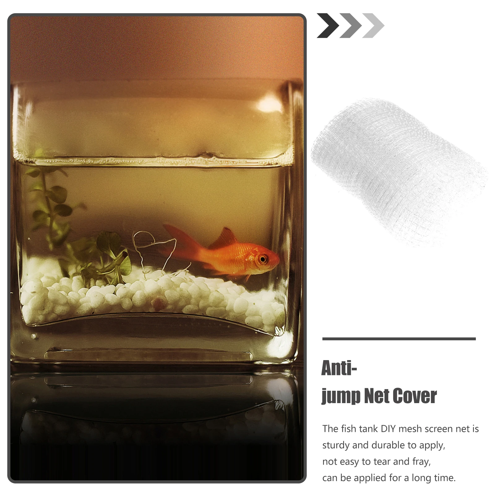 

Fish Tank Anti-Jumping Net 1.2x2.2M Protective Mesh Screen Aquarium Supplies Escape Prevention Cover Random Color Durable Pet