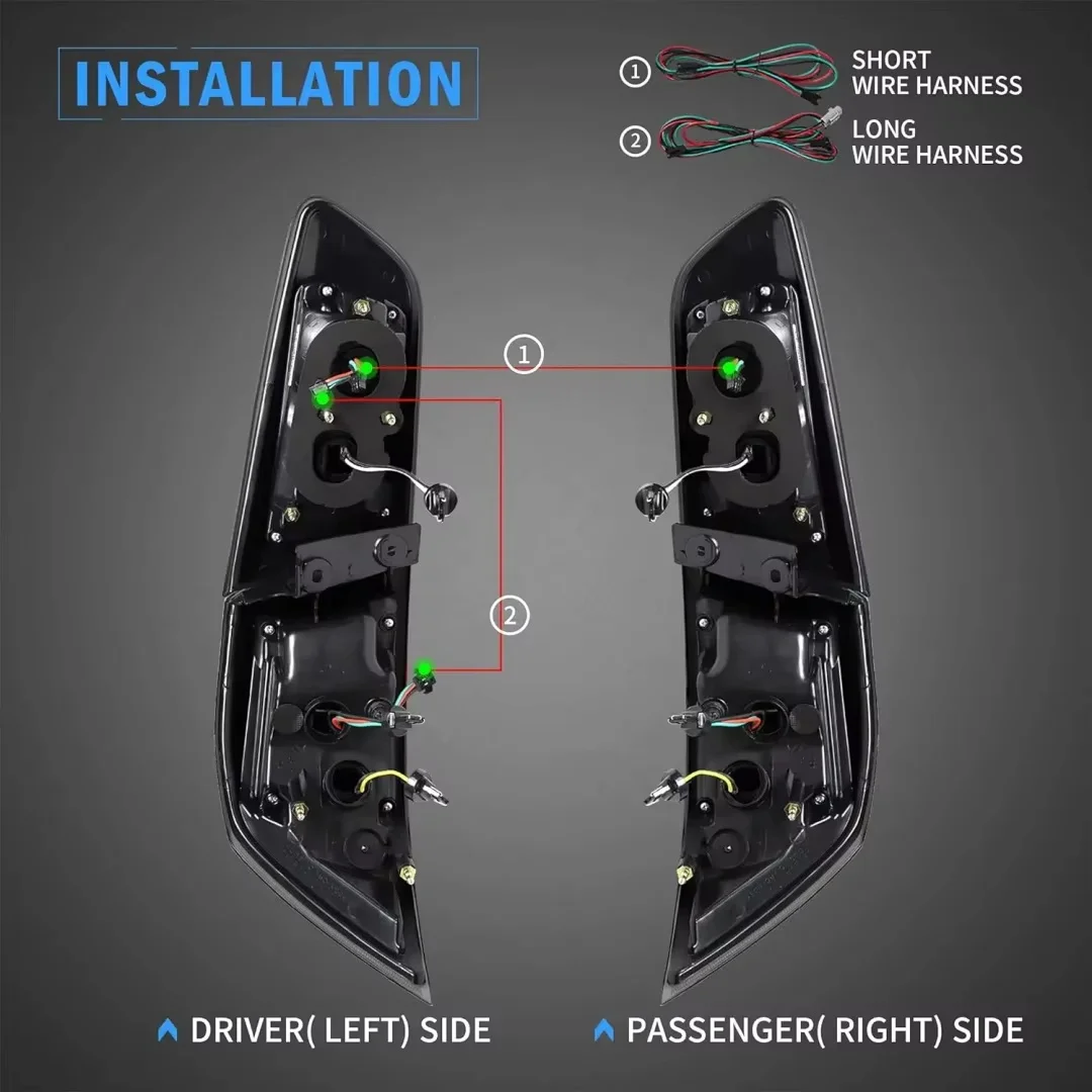 

LED Tail Lights Assembly for Mitsubishi Lancer & EVO X 2008-2020 Rear Tail Lamps assembly with Sequential Turn Signal