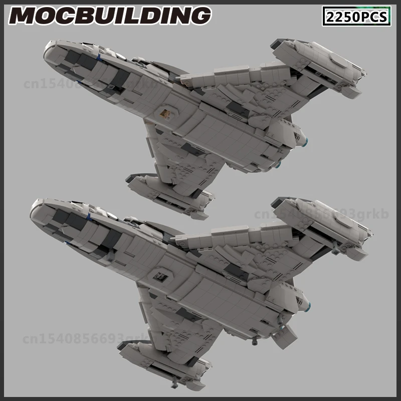 MOC Building Block Space Ship Starfighter Battleship Shuttle Model DIY Bricks  Assembling Toys Christmas Present Birthday Gift