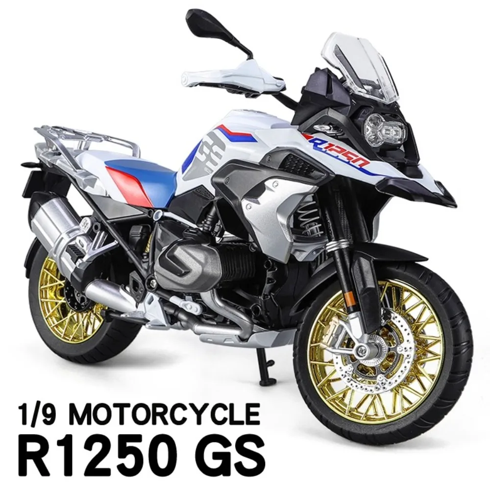 

Большой 1:9 R1250GS S1000RR мотоцикл, металлическая литая под давлением модель игрушки, металлический корпус, звуковой свет, модели автомобилей, коллекция подарков на день рождения