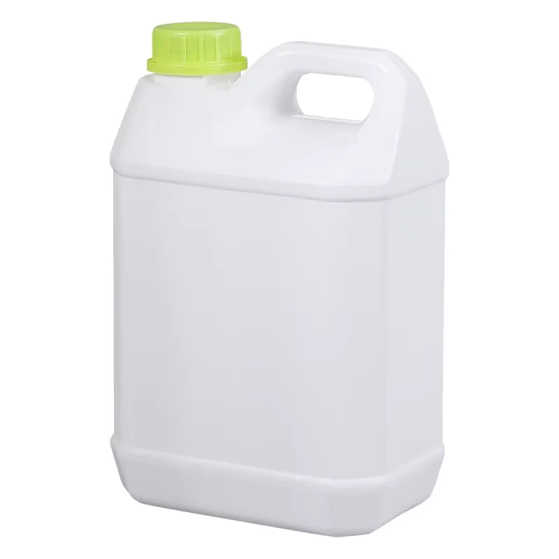 Botella hermética de plástico de 1 a 5 litros, contenedor cuadrado de grado alimenticio para Gel y champú, HDPE, multiusos, 1 piezas