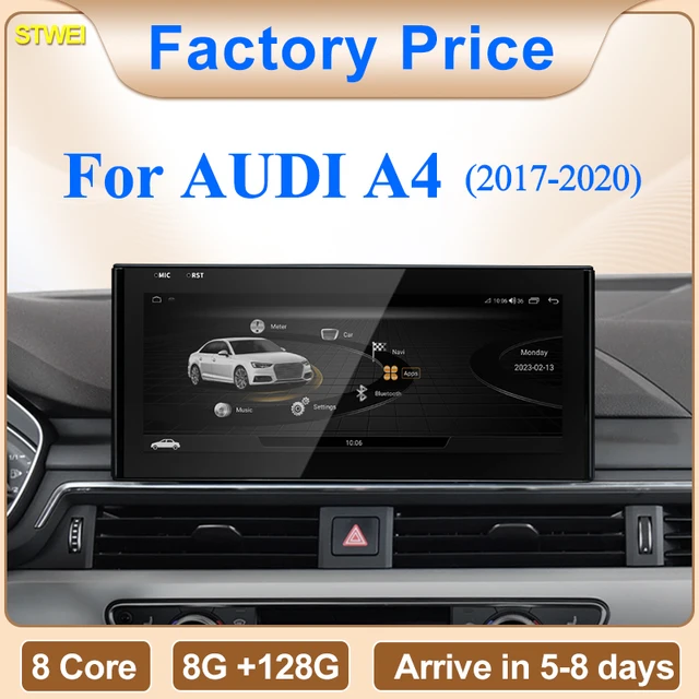 Fabryczna cena STWEI 10,25-calowy Android 13 AUTO Carplay dla AUDI A4 A5 S5 B9 z lat 2017, odtwarzacze wideo samochodowe, nawigacja GPS, centralny system multimedialny