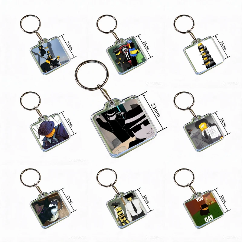Funny Forsaken Mafioso Acrylic Keychain Handmade Hanging Ornaments Clothes Backpack Decoration Accessories Gifts with Friends
