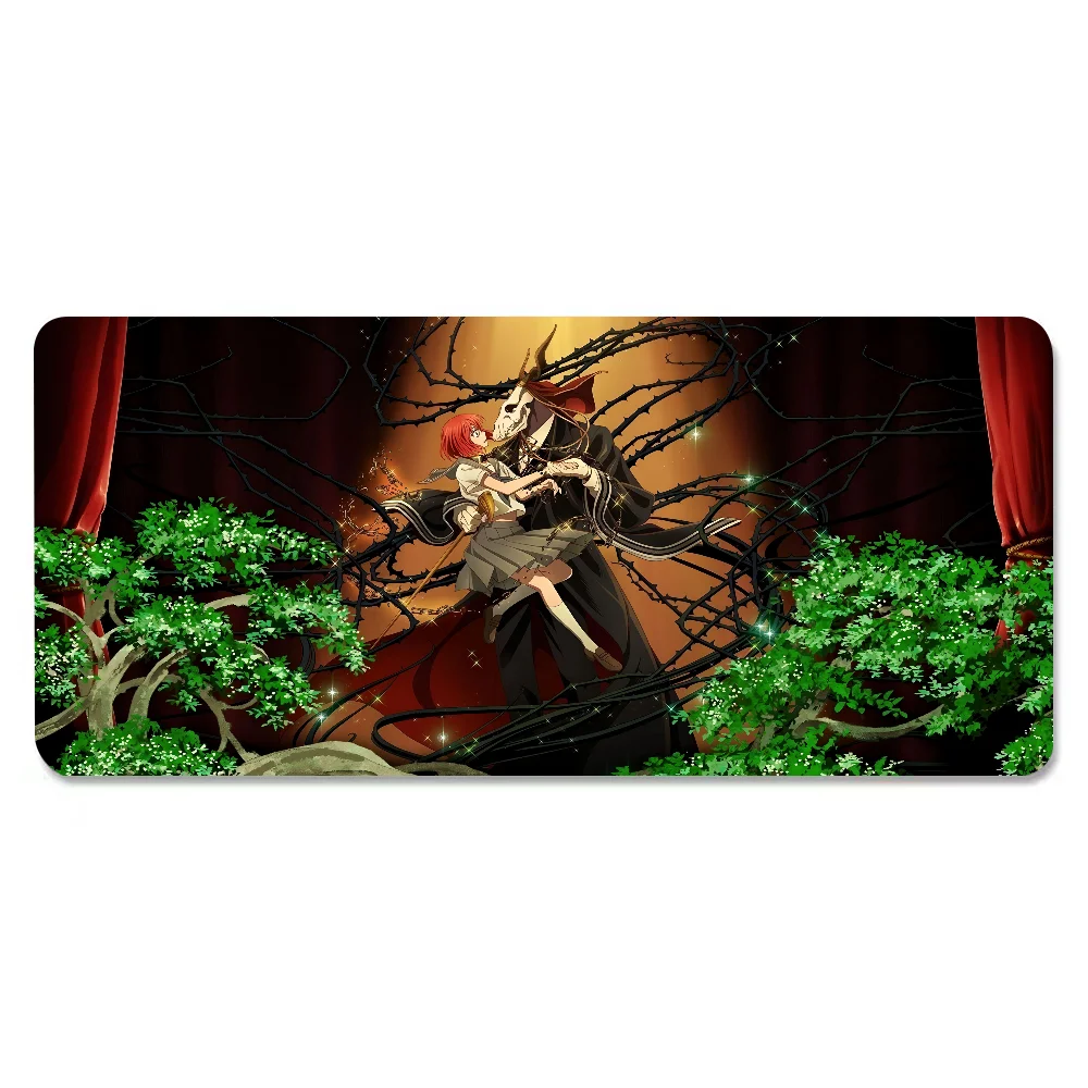 The A-Ancient Magus Bride Mousepad Large Anti-Slip Mouse Pad Stitched Edges Mat Durable Desk Laptop Gaming​ Keyboard Pad XXL