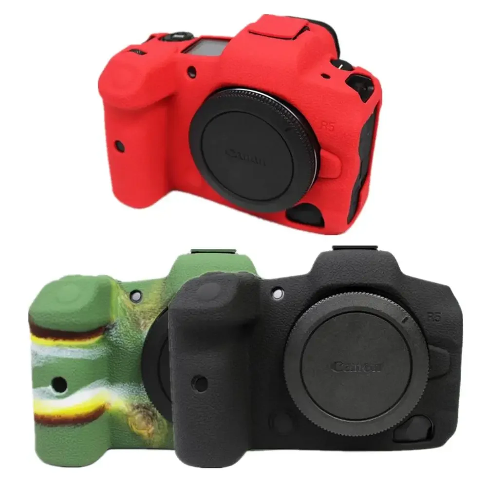 

For Canon EOS R5 R6 II Rubber Silicone Case Body Cover Protector Frame Skin Mirrorless Camera bag