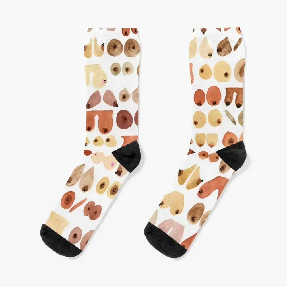 

Boob Love | Original Breast Watercolor Design Socks kawaii new year Non-slip christmas gifts Socks For Man Women's