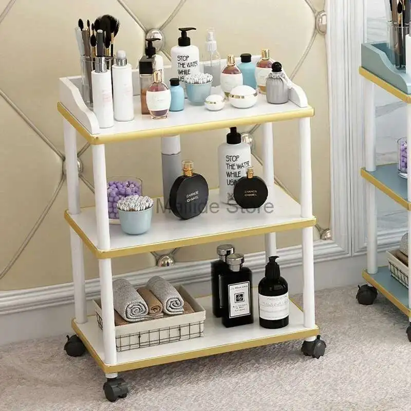 

Beauty Salon Solid Wood Salon Trolleys Modern Salon Furniture Barber Shop Special Tool Trolley Storage Rack Home Mobile Trolley