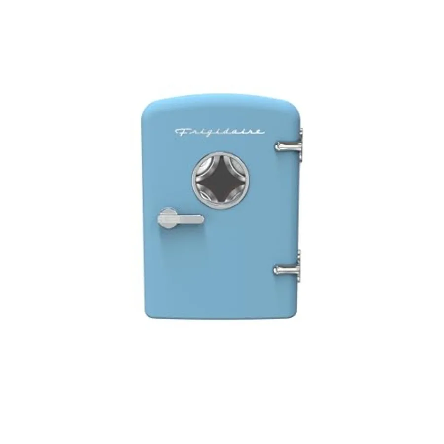 

Retro 9-Can Mini Personal Fridge Portable Cooler for Car, Office, Bedroom, Dorm Room, or Cabin, 11.8" D x 7.1" W x 10.1" H