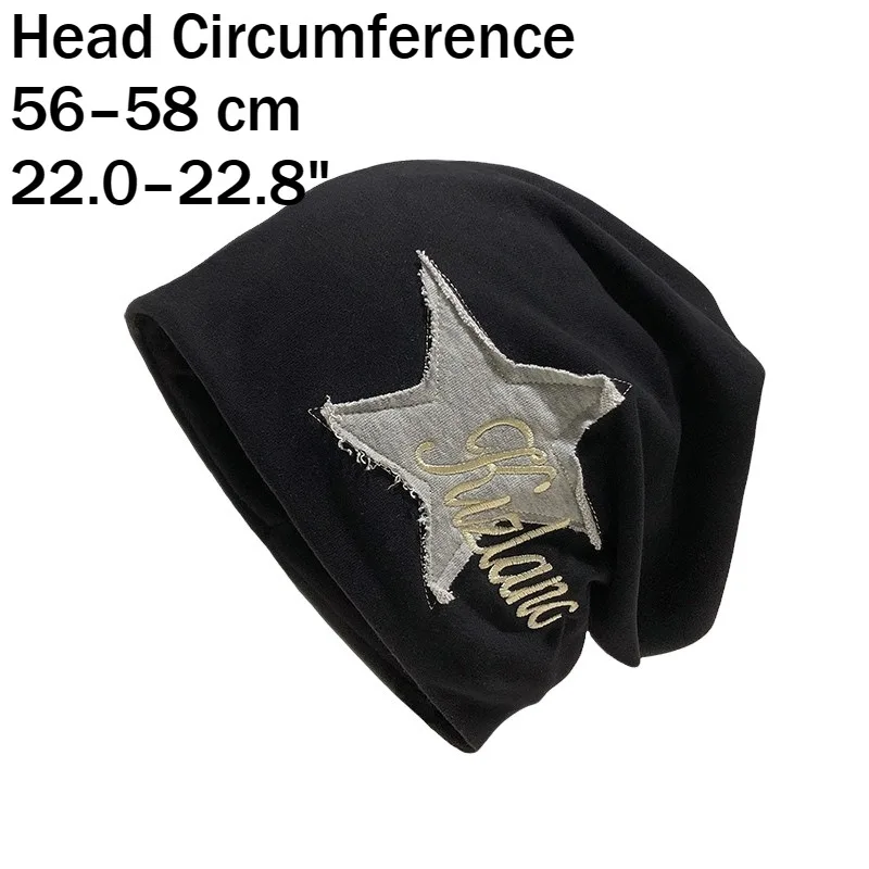 Women's Cotton Knitted Slok Bean Hat Fashion Multi Functional College Style Ear Hanging Hat Autumn/Winter Postpartum Hat