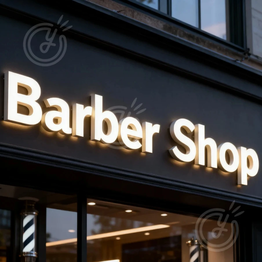 مخصص الأعمال علامة رسائل 3D صالون LED لافتة Hangul الخلفية كبيرة معدنية الجمالية مضيئة شعار الإعلان عيادة