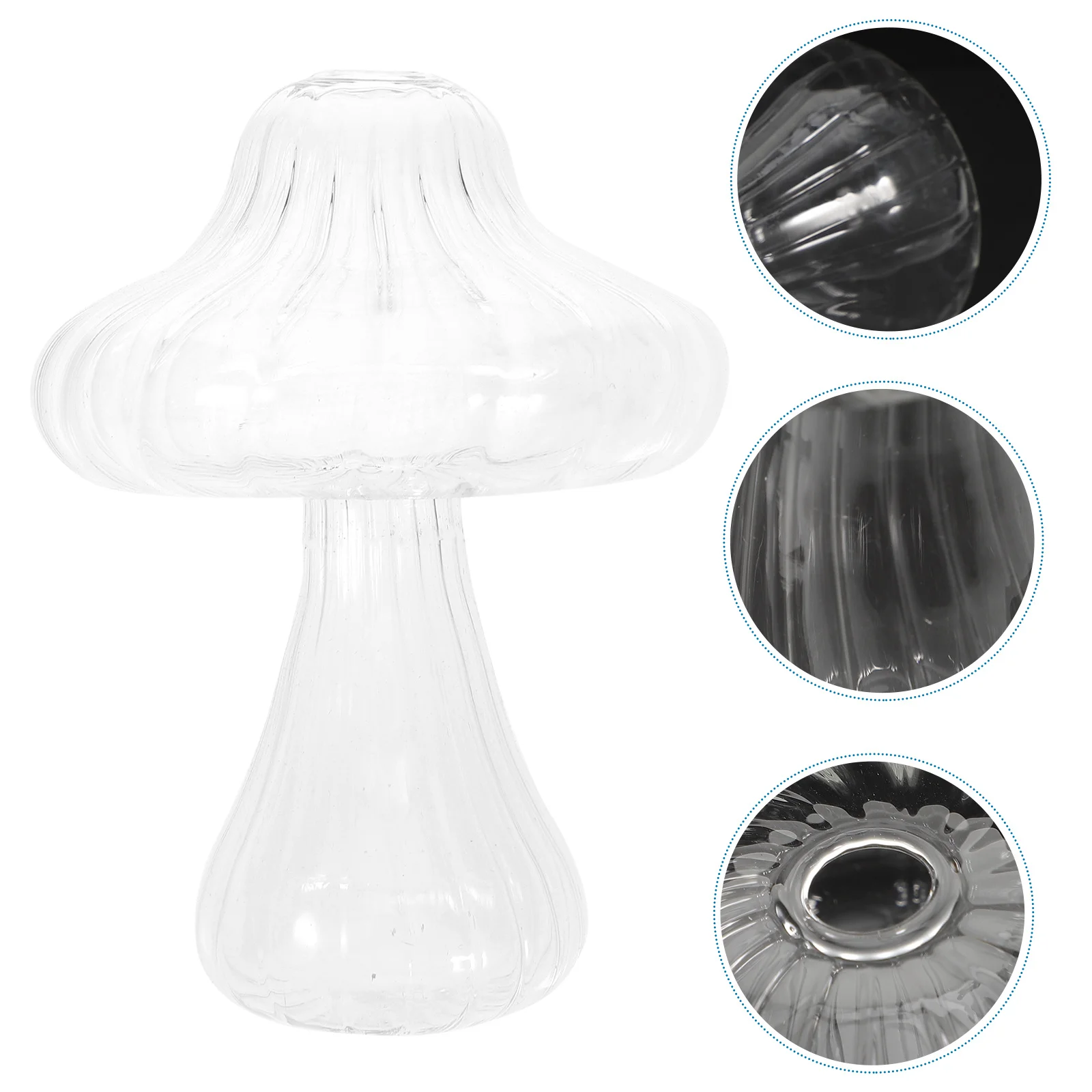 

Glass Mushroom Vase Hydroponic Plant Holder Creative Small Tabletop Flower Vase Home Office Decoration Ornament