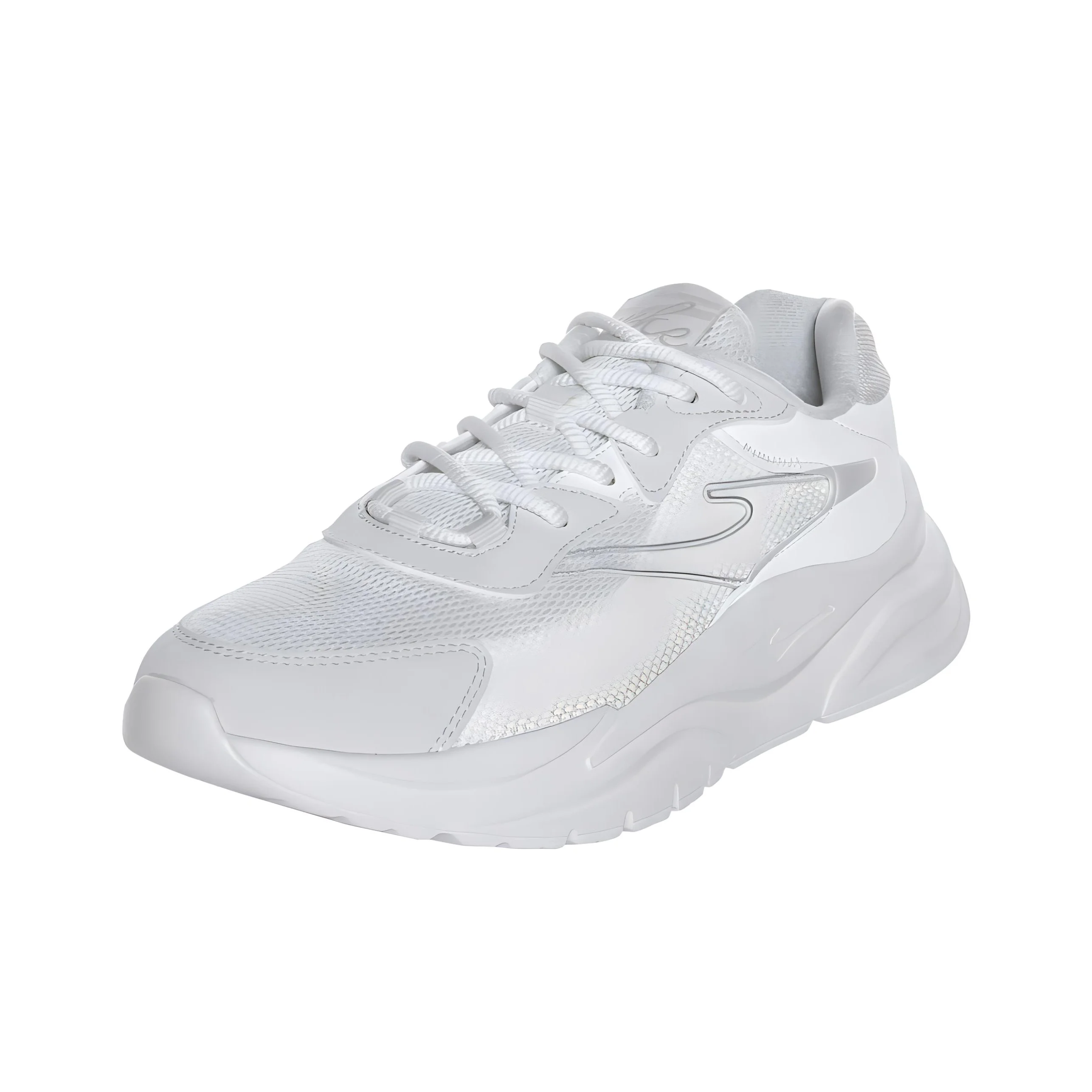 Erke Cushioning Abrasion Resistant Cushioning, Wear Resistant Low top Chunky Sneakers Men's White Gray 11124202046-002