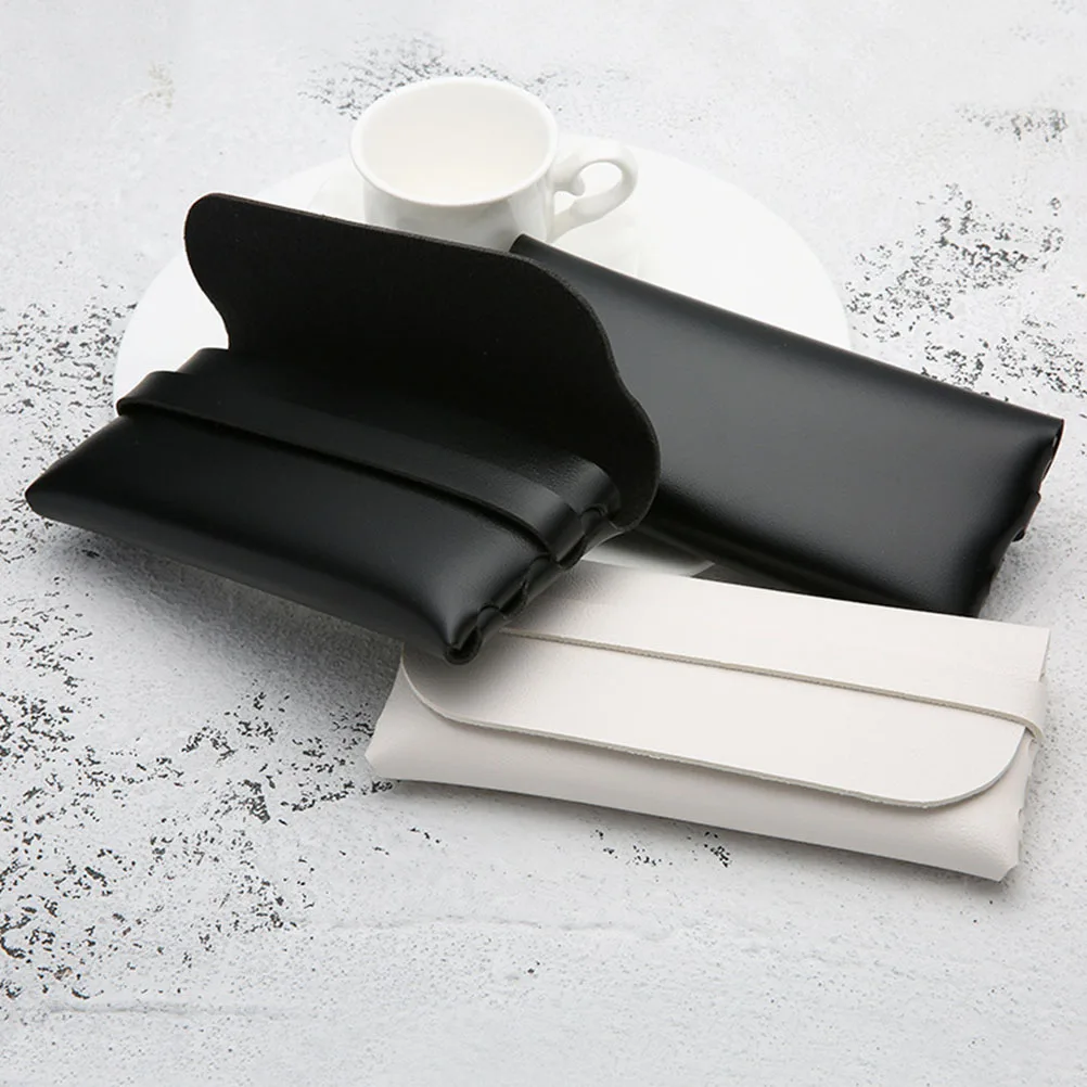 

2Pcs Glasses Case Premium PVC Eyeglasses Storage Box Protective Compact Design Suitable for Glasses and Sunglasses