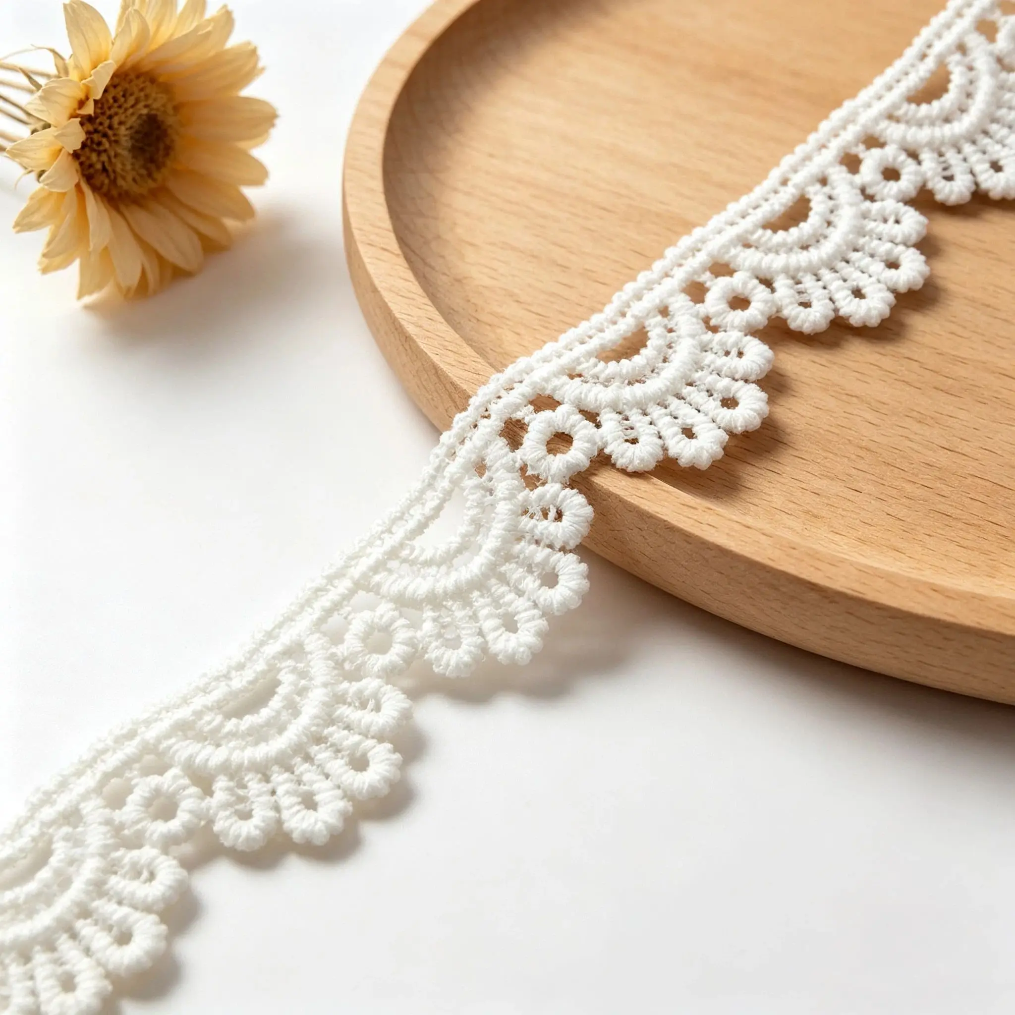 Retro embroidered lace ribbon, 0.78 inches wide, lace decorative craft, suitable for DIY embroidered bed skirt lace