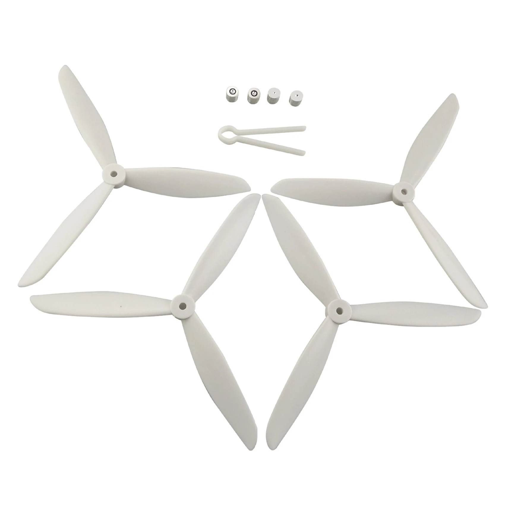 4 Pieces Drone CW CCW Three-Leaf Propeller for H501S B2 B3 B2W Bugs 3 Bugs 2 F200SE Drone Spare Parts White