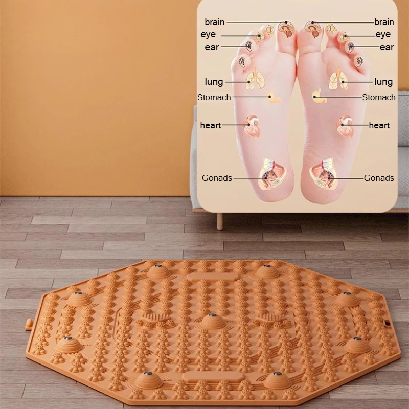 

Круглая акупрессурная доска для традиционной китайской медицины, массажный коврик для бега, бега в месте, нажимная доска для пальцев ног