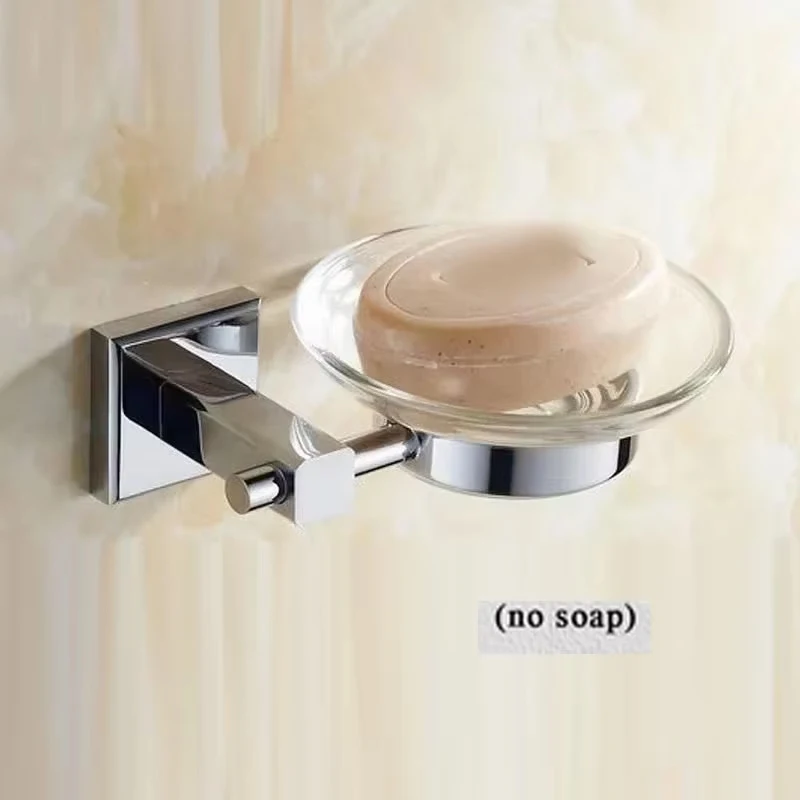 Nordic Wall-mounted Soap Dish, Toilet Soap Rack, Home Punch-Free, Gold Brass, Zinc Alloy, Glass, Ceramic Single Drain, 1Pc