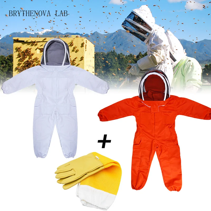 1Set Children Anti-Bee Suit Breathable Suit for Kids Beekeeping Practice Kid Clothing Beekeeping and Gloves Tools