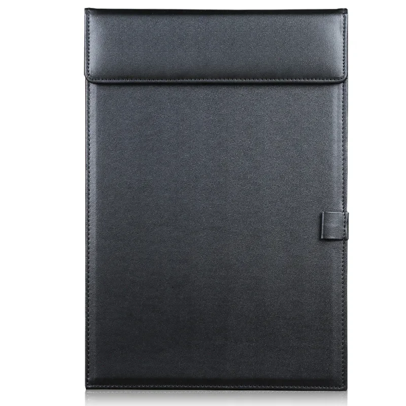 A4 Clip Board Leather Writing Pad Folder Paper Office Supplies Organizer Clipboard Storage Document Desk Accessories Portable