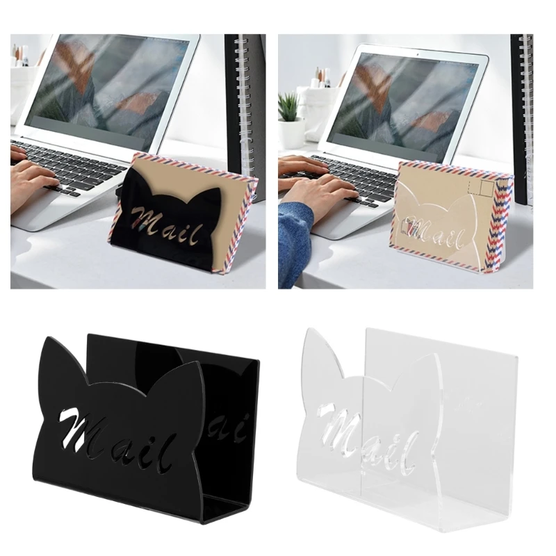 

Cats Letter Stand 165x115x75mm Desk Acrylics Mail Stand Envelope Organizers Desk File Storage Stand Display Slot