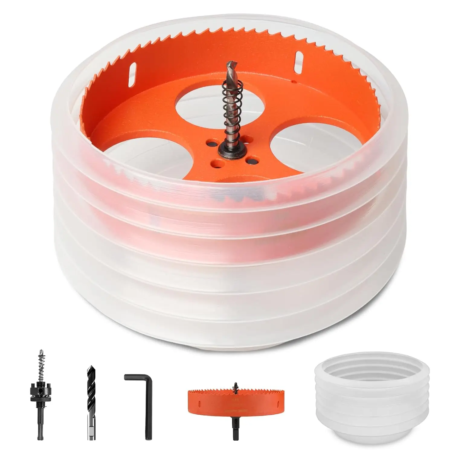 

6 inch Hole Saw for Recessed Lights,Hole Saw Kit with Dust Bowl, Drill Bit for Wood Metal Plastic,Bi-Metal Drywall Saw Cutter