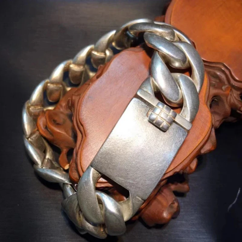 Tibetan Silver Bracelet Fashion Bracelet Personalized Simple Jewelry Exquisite Workmanship Couple Men Women Gift
