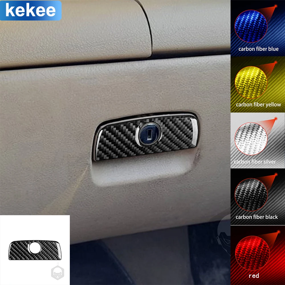 For VW Volkswagen Passat B5 2001-2005 Dashbaord Glove Box Handle Cover Soft Real Carbon Fiber Sticker Car Interior Accessories