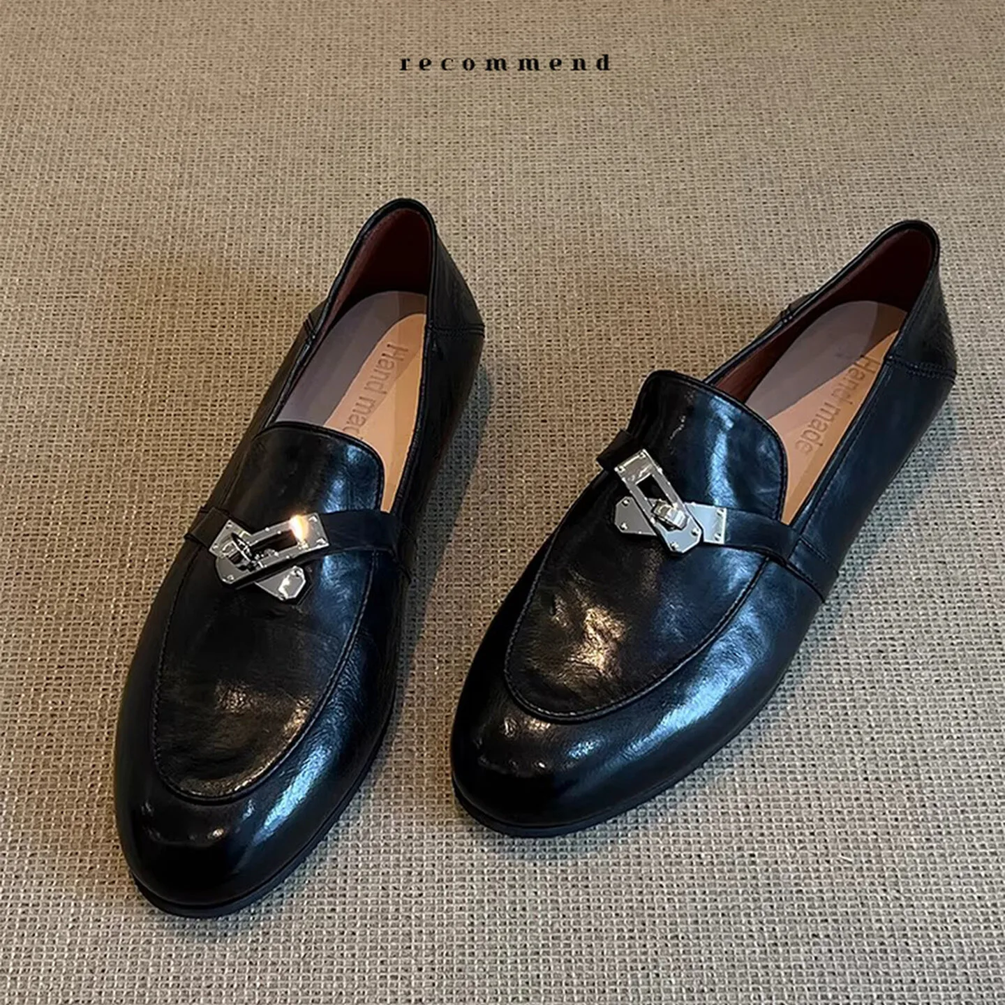 CGCBAG Genuine Leather Loafers Designer Elegant Women Shoes Luxury Brand Cowhide Flats Casual Slip On Loafers High Quality