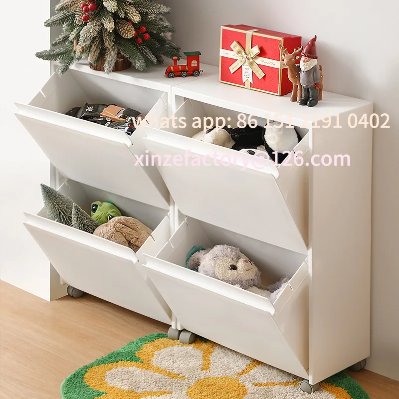 

Customizable New Storage Cabinet Organizer with Wheel Drawer Side Cabinets Toy Box Shoes Storage Snack Cabinet Under-Table Stora