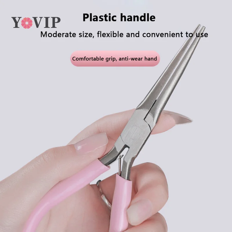 Acrylic Nail Shaping Tweezers C Curve Pinching Tool Gel Quick Building Extension Tips Clips Pink Nail Art Design Manicure Tools