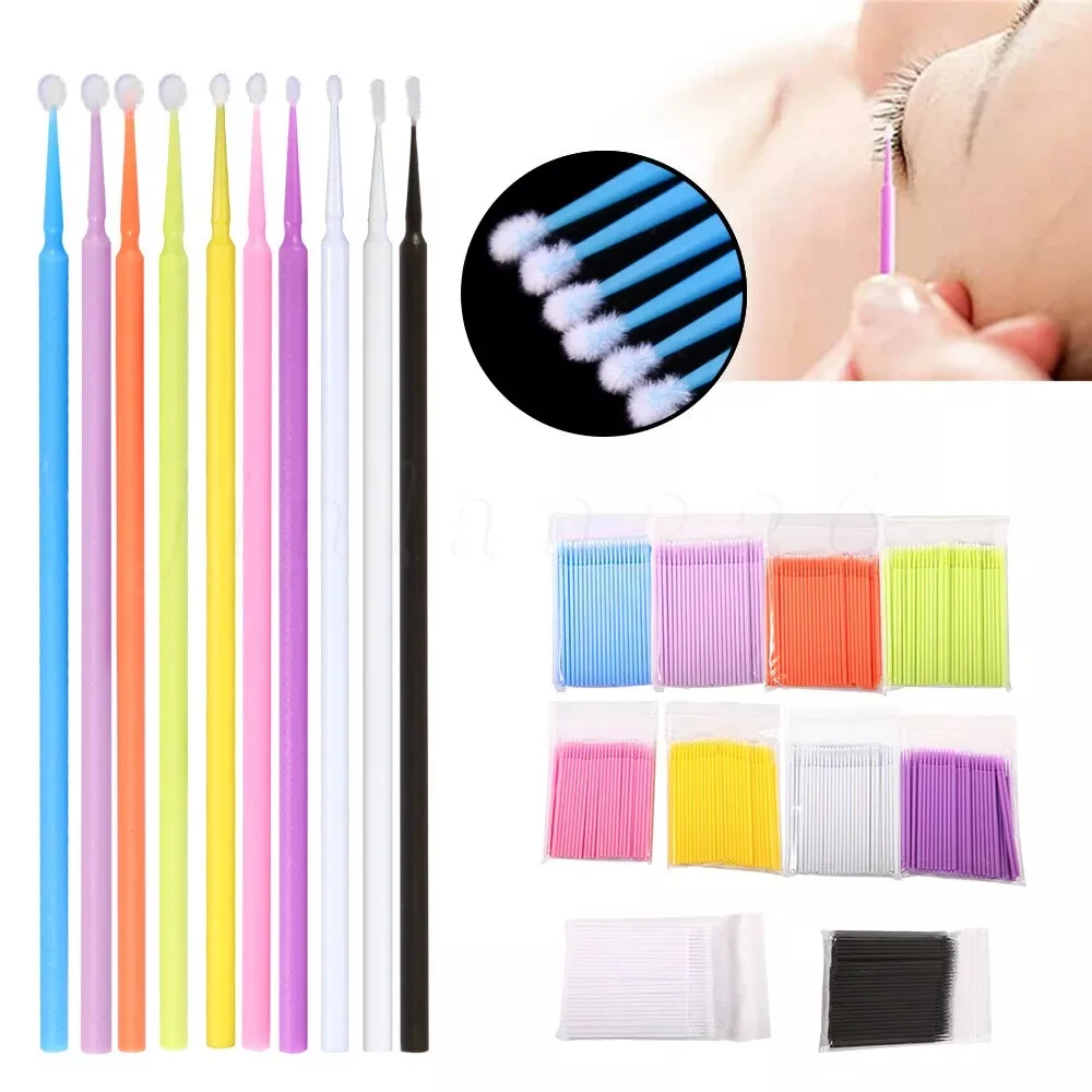 100Pcs/Pack Dental Microbrush Disposable Applicator Stick Oral Regular Fine Ultrafine S M L Mini Colors 4 Optional Sizes