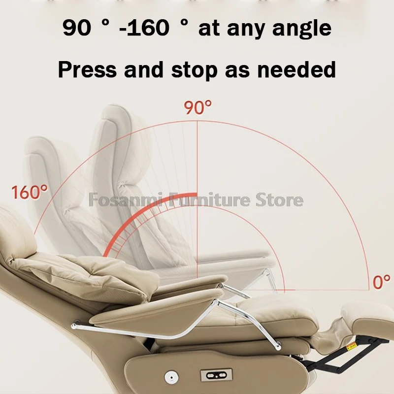 人間工学に基づいた厚いハイバックオフィスチェア高さ調節可能なコンピュータ回転椅子リクライニングレザーホームゲーマーチェアホイール付き