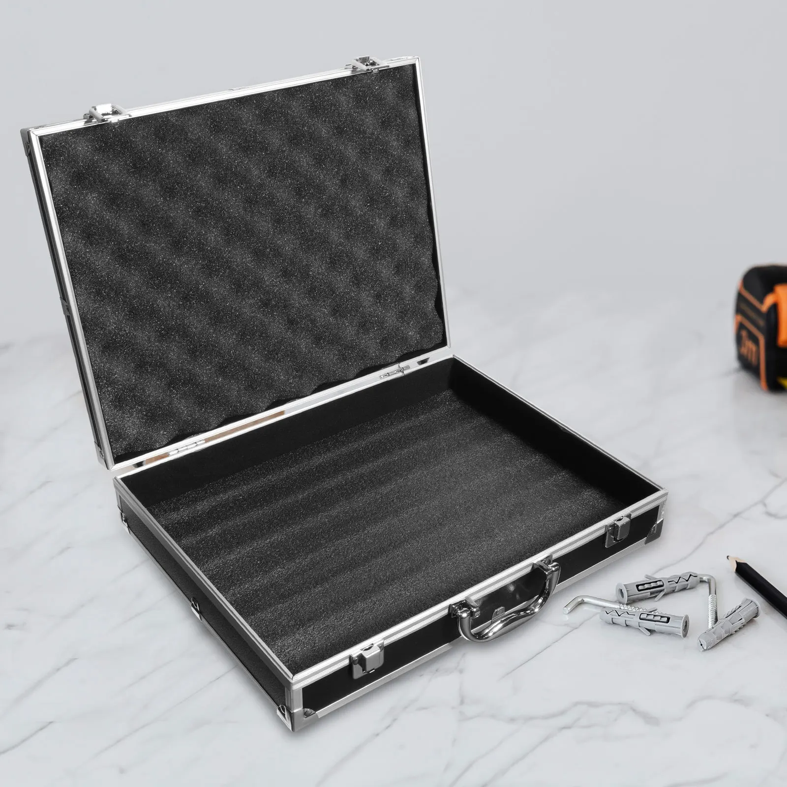 

Password Tool Box Metal Frame Large Capacity Portable Storage Container For Tools Organizer Travel Tool Case Multifunctional